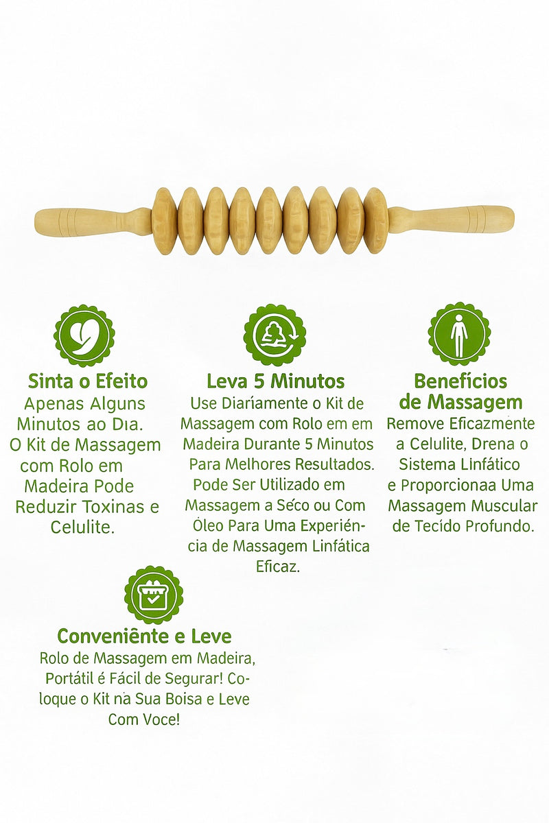 Massageador de Madeira Natural