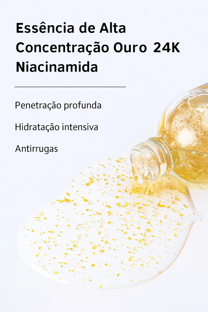 Kit de Cuidados Faciais 24K Ouro