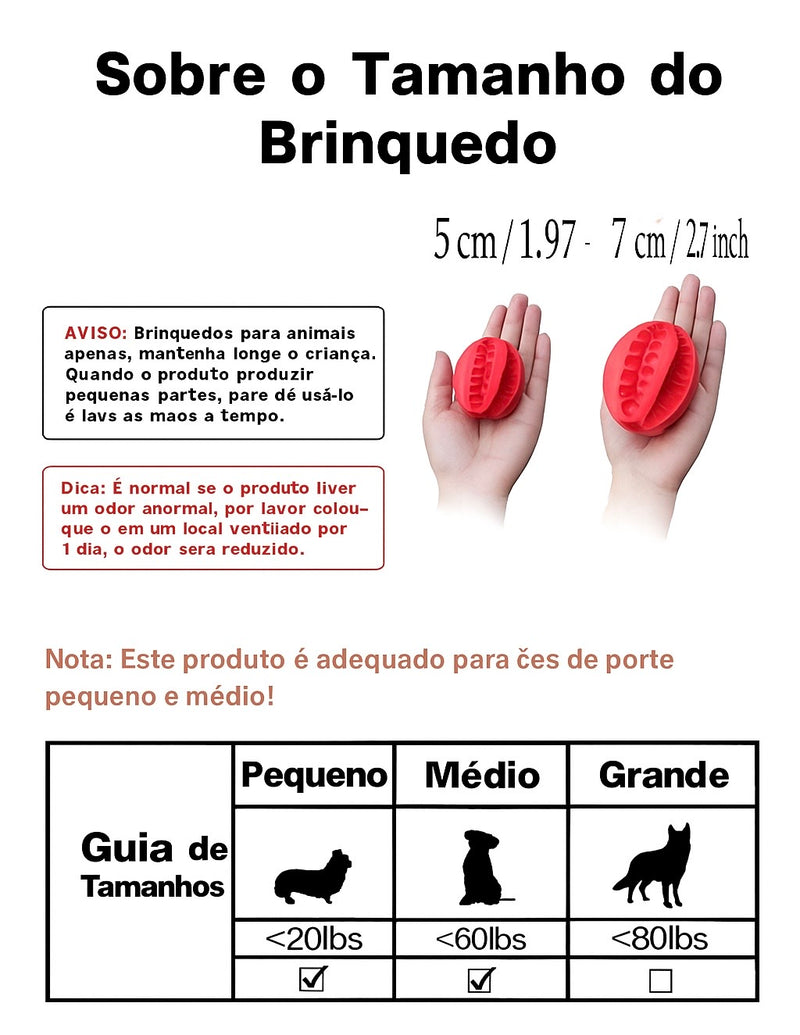 Bola Interativa de Borracha para Cães