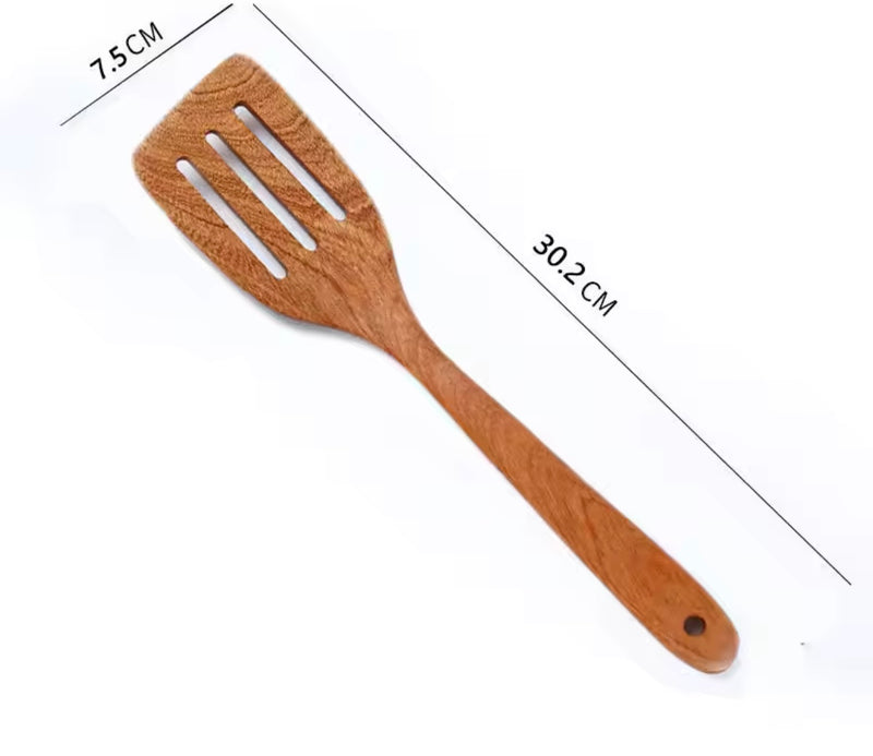 Conjunto de Utensílios de Madeira Natural
