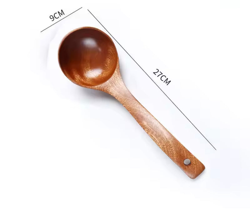 Conjunto de Utensílios de Madeira Natural