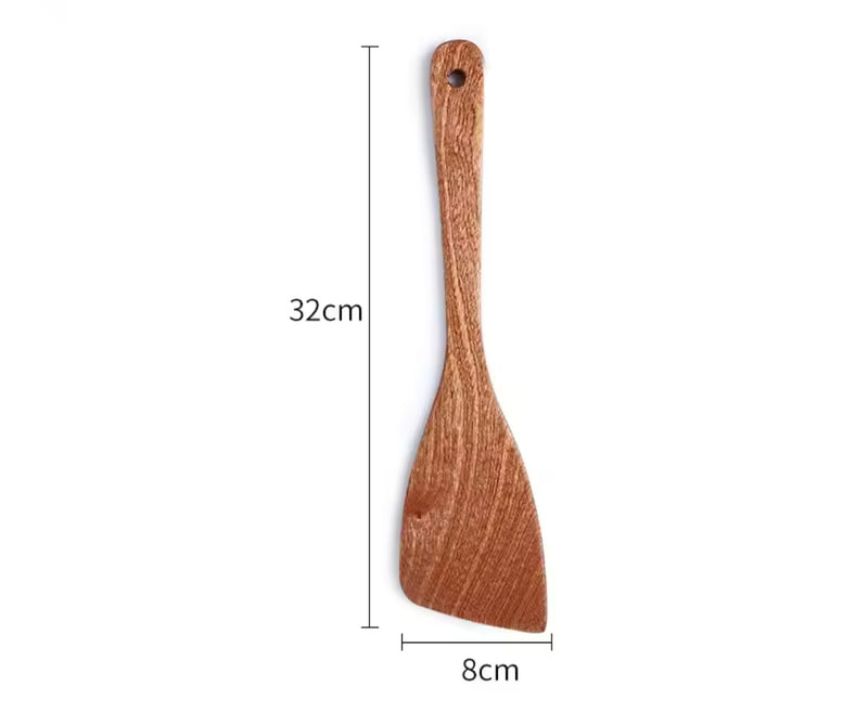 Conjunto de Utensílios de Madeira Natural