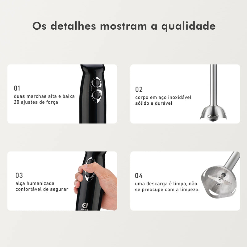 Mixer 4 em 1 potátil Elétrico