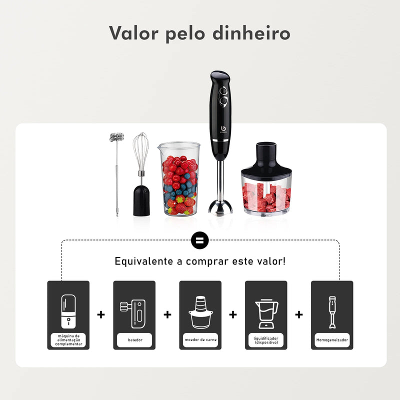 Mixer 4 em 1 potátil Elétrico